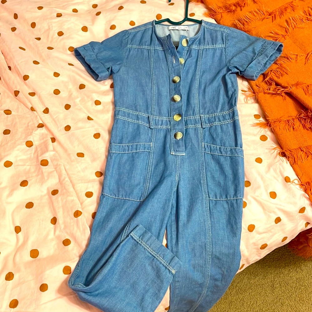 Zara denim jumpsuit
